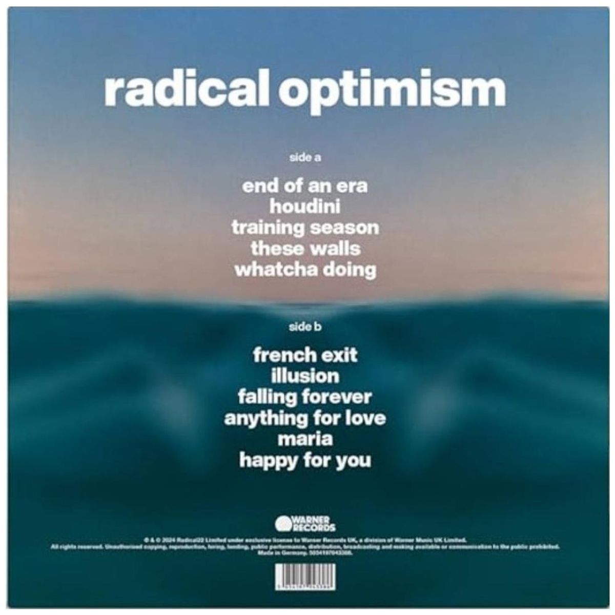 HITWAY MUSIC - DUA LIPA - RADICAL OPTIMISM CURACAO BLUE VINYL - VINILO