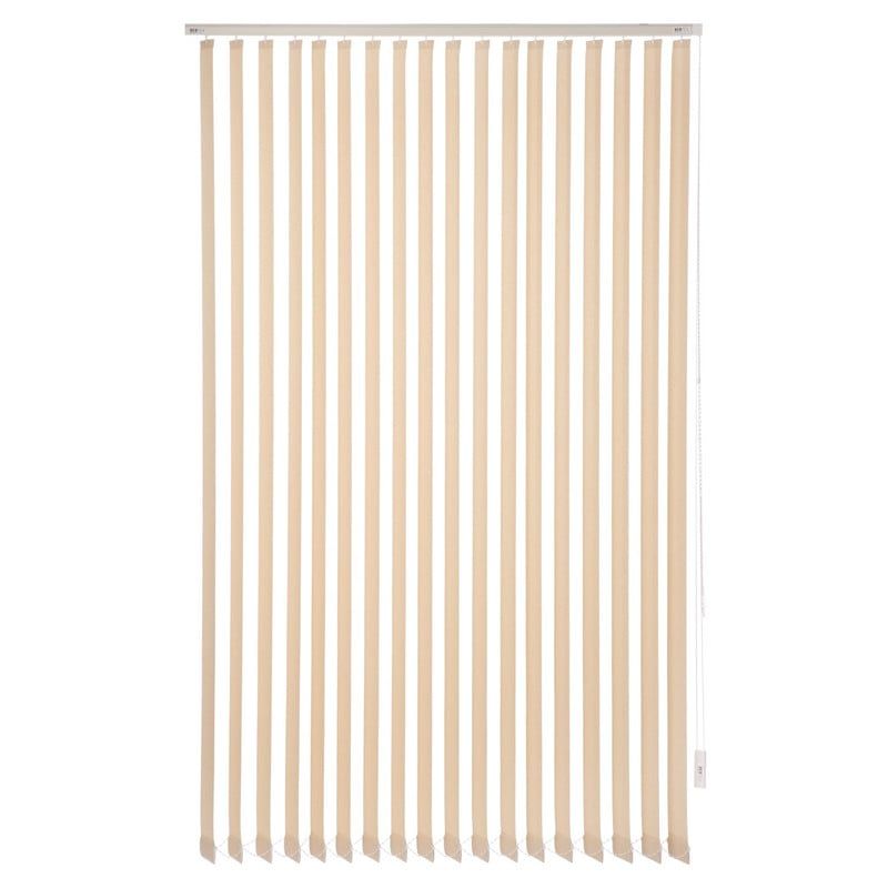 BERTEX - Cortina Vertical Rústica 130cm ancho x 230cm alto Persiana Beige