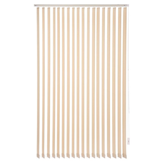 BERTEX - Cortina Vertical Rustic 165cm ancho x 230cm alto Persiana Beige BERTEX
