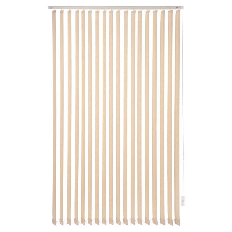 BERTEX - Cortina Vertical Rustic 165cm ancho x 230cm alto Persiana Beige BERTEX