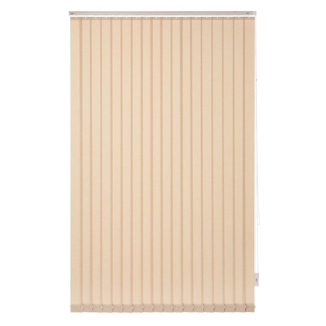 BERTEX - Cortina Vertical Rustic 165cm ancho x 230cm alto Persiana Beige BERTEX