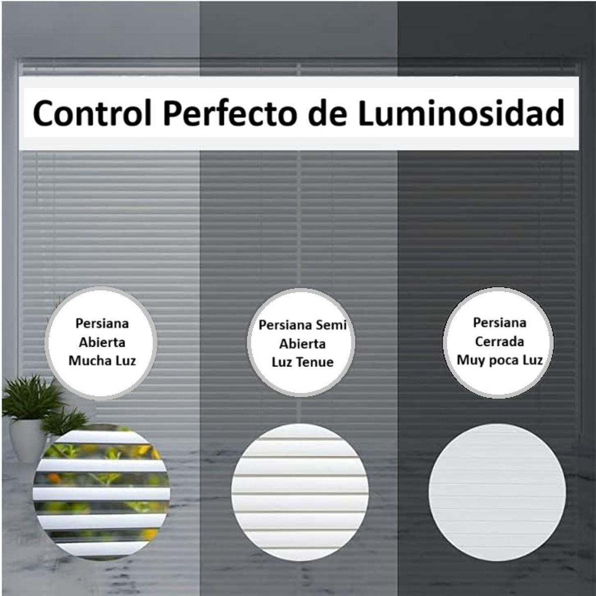 BERTEX - Persiana de aluminio Azul 85cm ancho x 140cm alto Láminas 25mm BERTEX