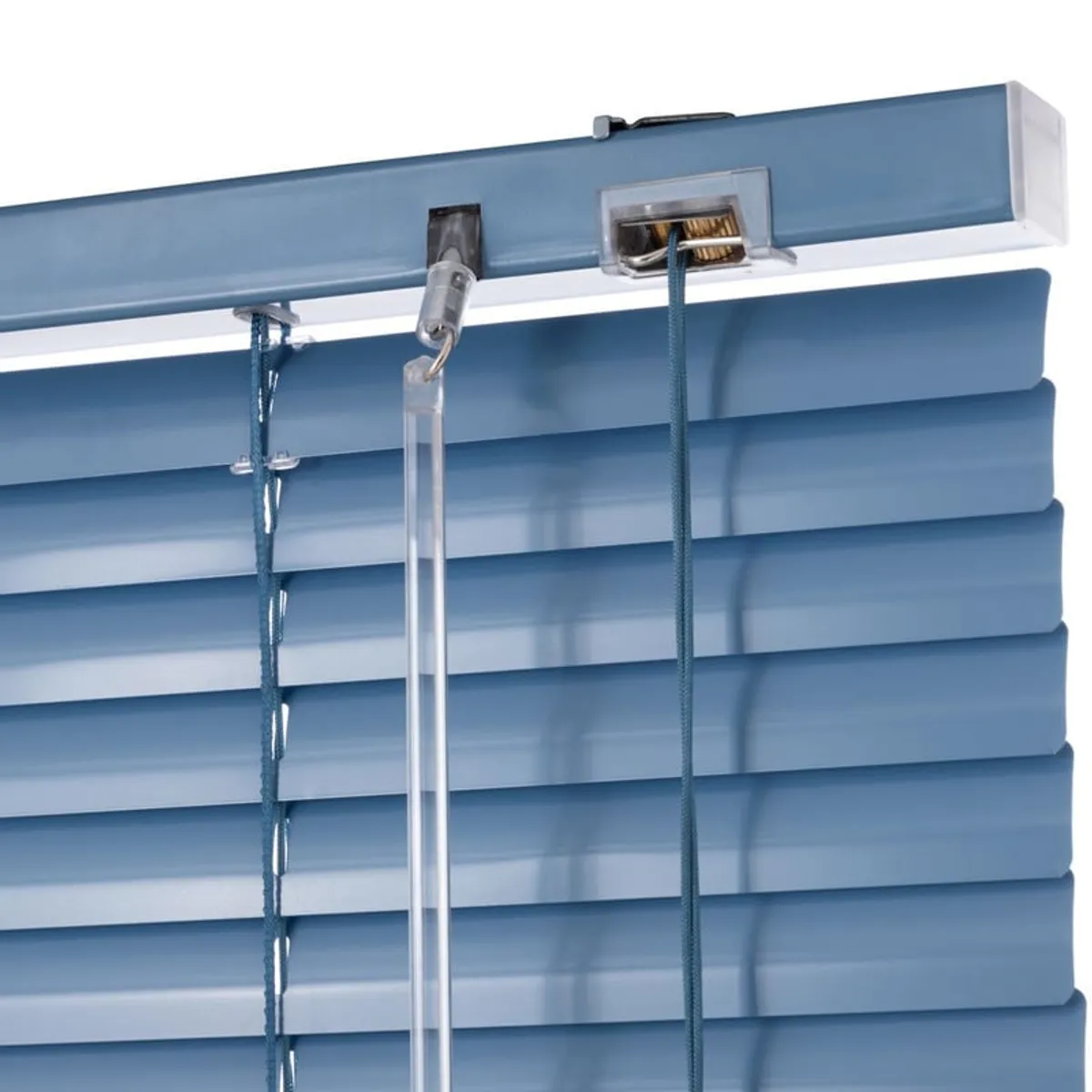 BERTEX - Persiana de aluminio Azul 125cm ancho x 230cm alto Láminas 25mm BERTEX