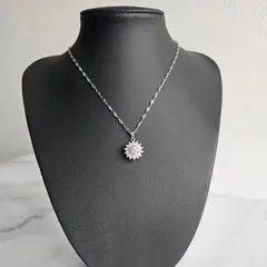 GENERICO - Collar Girasol Giratorio Circones - Acero Bañado Oro 18k