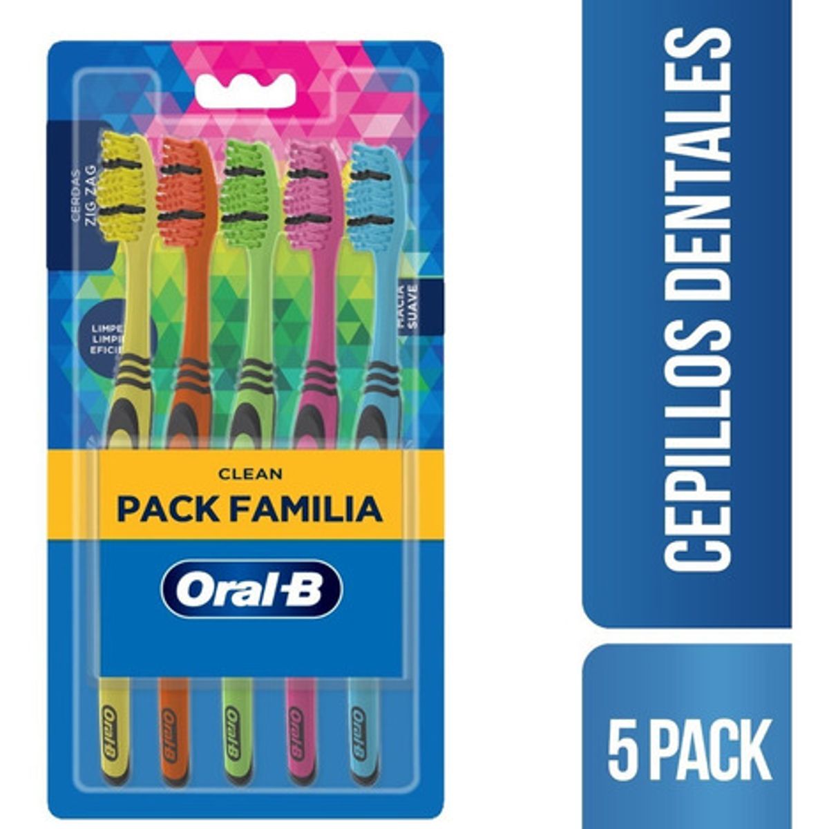 ORAL B - ORAL B CEPILLO PACK FAMILIAR COLORS X 5 UND