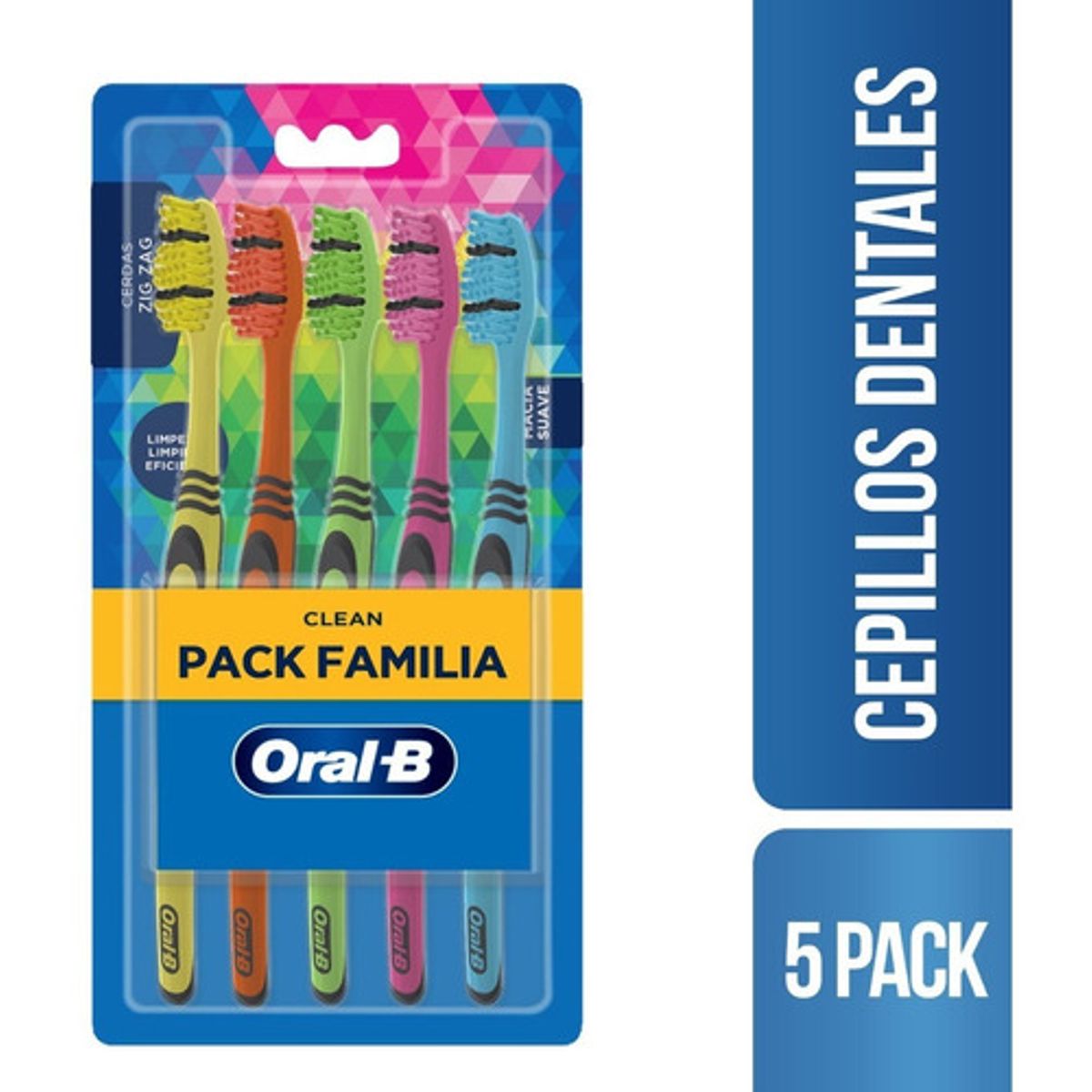 ORAL B - ORAL B CEPILLO PACK FAMILIAR COLORS X 5 UND