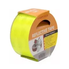 GENERICO - Cinta Reflectante Verde Limon Cinta Amarilla Demarcacion 5mt