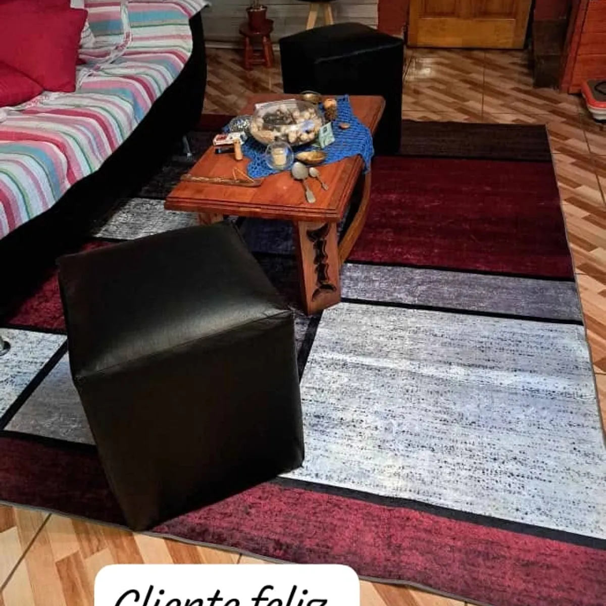 GENERICO - ALFOMBRA PARA LIVING ANTIDESLIZANTE CON DISEÑOS TRIDIMENCIONALES