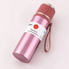 HOMESTAR - Botella térmica de acero inoxidable color rosado 800ml