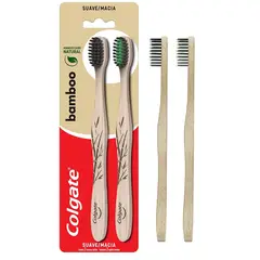 COLGATE - Cepillo Dental Bamboo Suave X2