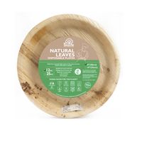 25 Platos Ecológicos Hoja De Palma 100% Compostable 20Cms de Diámetro