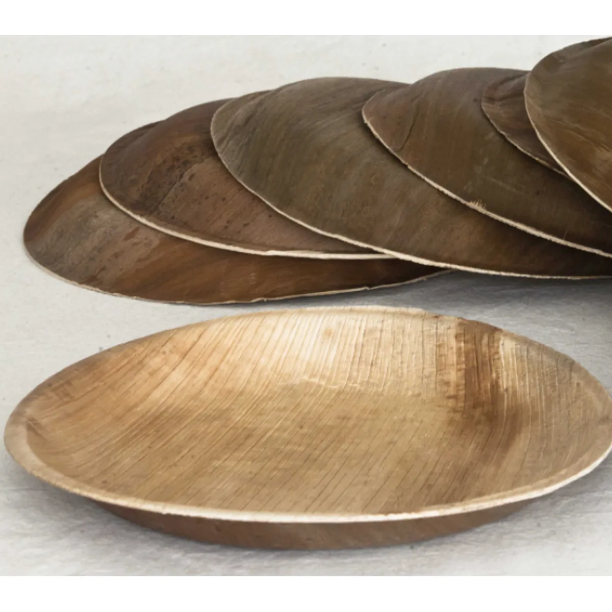 ECOSOULIFE - 25 Platos Ecológicos Hoja De Palma 100% Compostable 25Cms de Diámetro