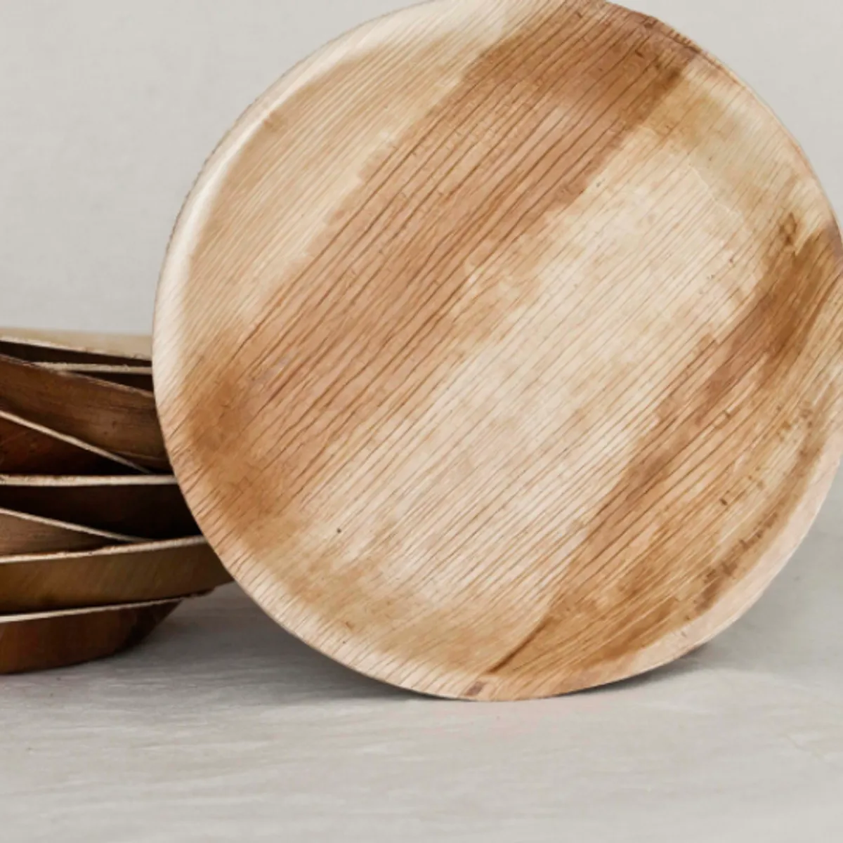 ECOSOULIFE - 25 Platos Ecológicos Hoja De Palma 100% Compostable 25Cms de Diámetro