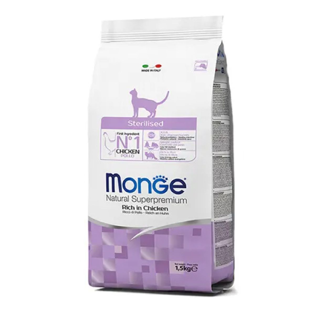 MONGE - Alimento Monge Light Esterilizado Pollo Para Gato, 10kg