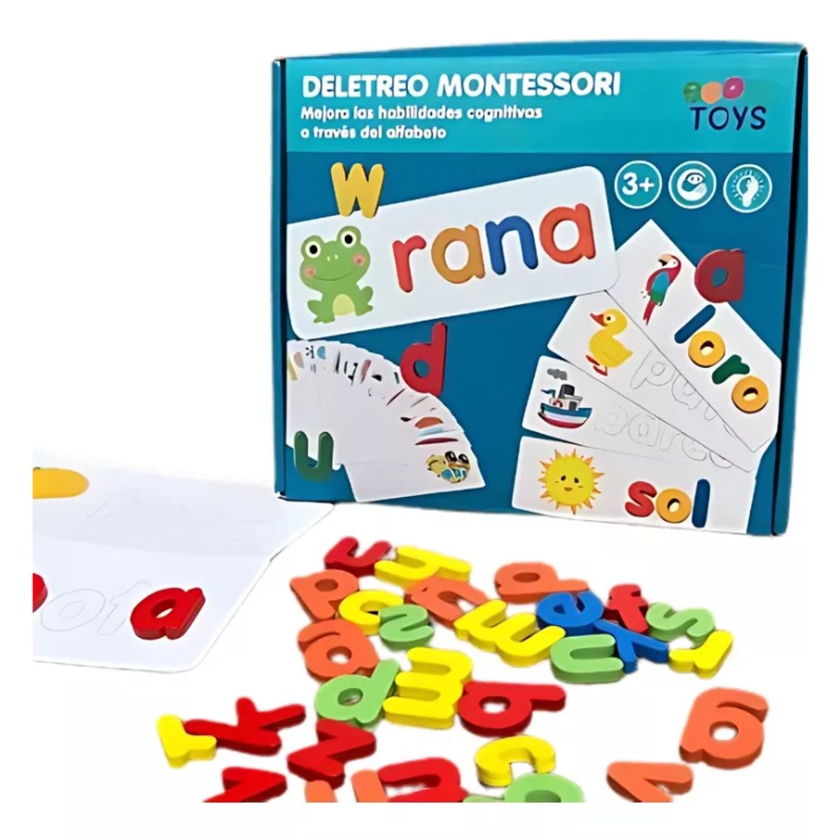 GENERICO - Juego De Palabras Infantil Deletreo Montessori Aprendizaje
