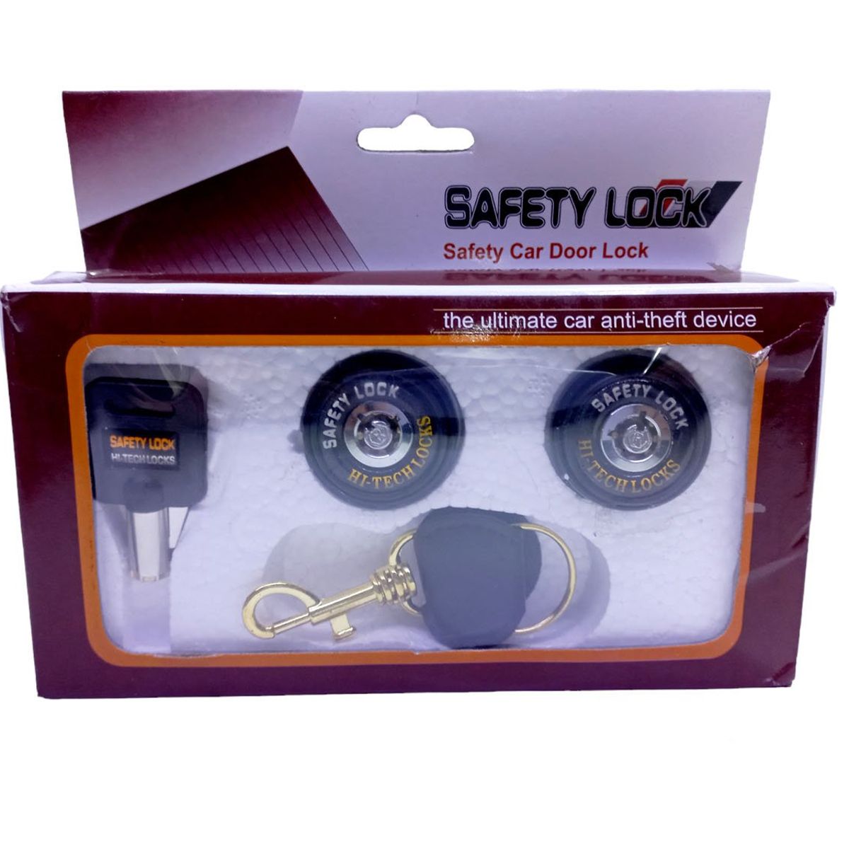 GENERICO - Chapa Seguridad 2 Puertas Automotriz Universal Kit 802