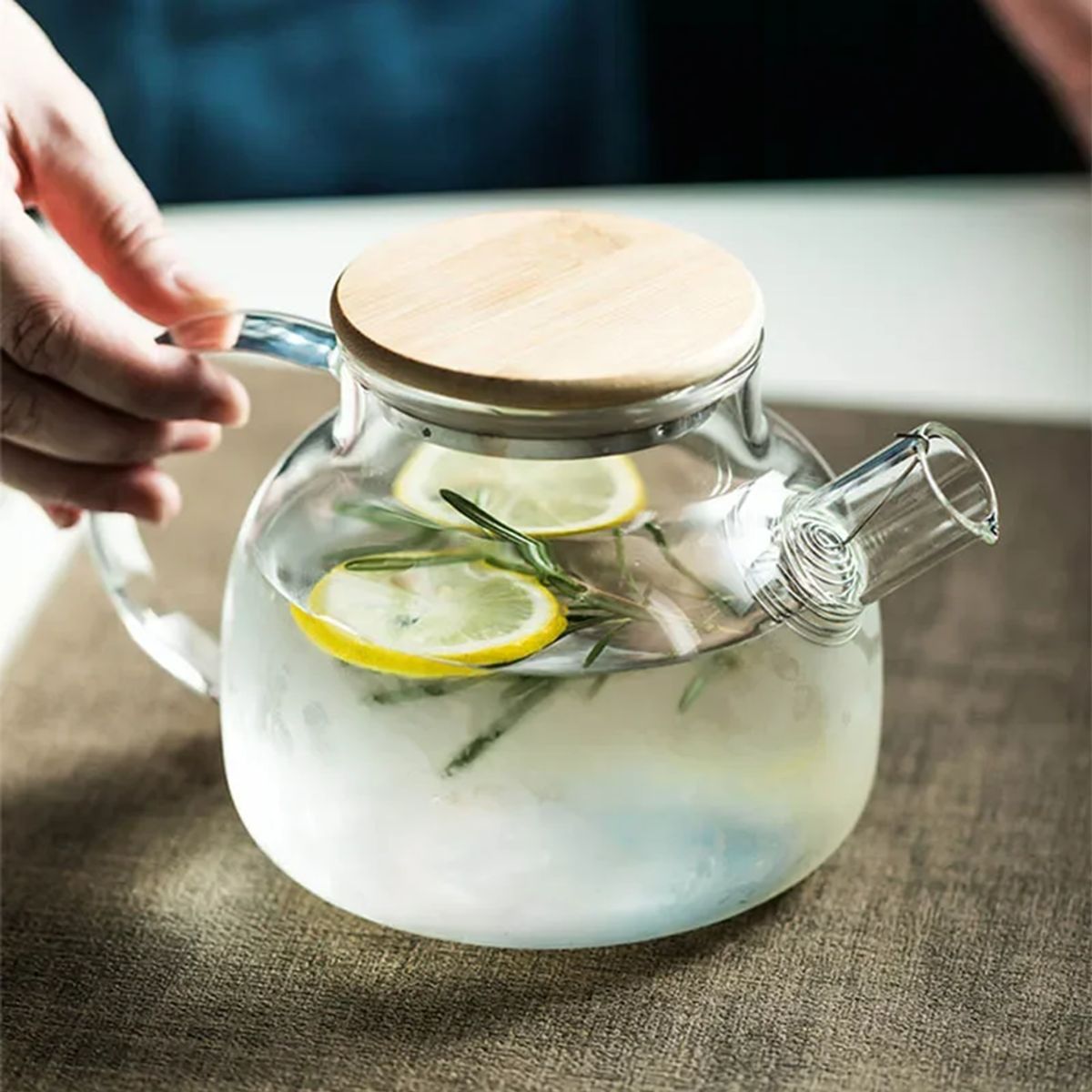 GENERICO - Tetera Para Té Vidrio Borosilicato Resistente Calor/frío 1 L