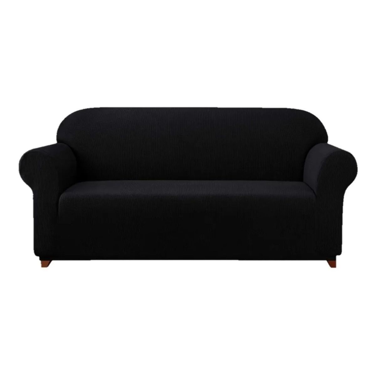 GENERICO - Funda Cubre Sofá Cuadrille 4 Cuerpos Negro Premium Protectora