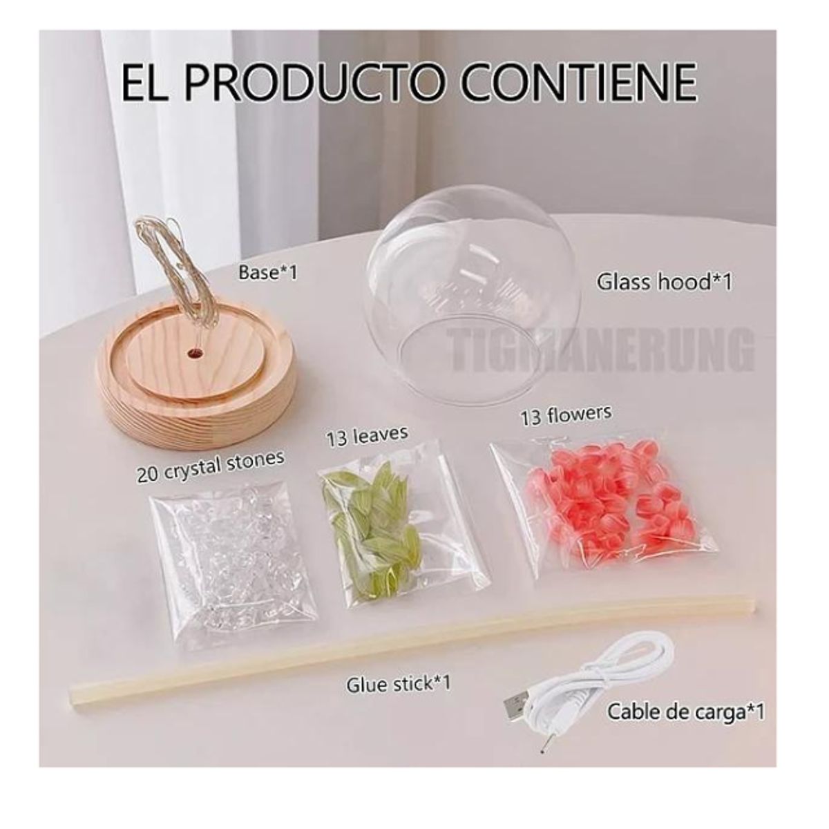 GENERICO - Lámpara Led De Noche Romántica De Tulipán Para Armar