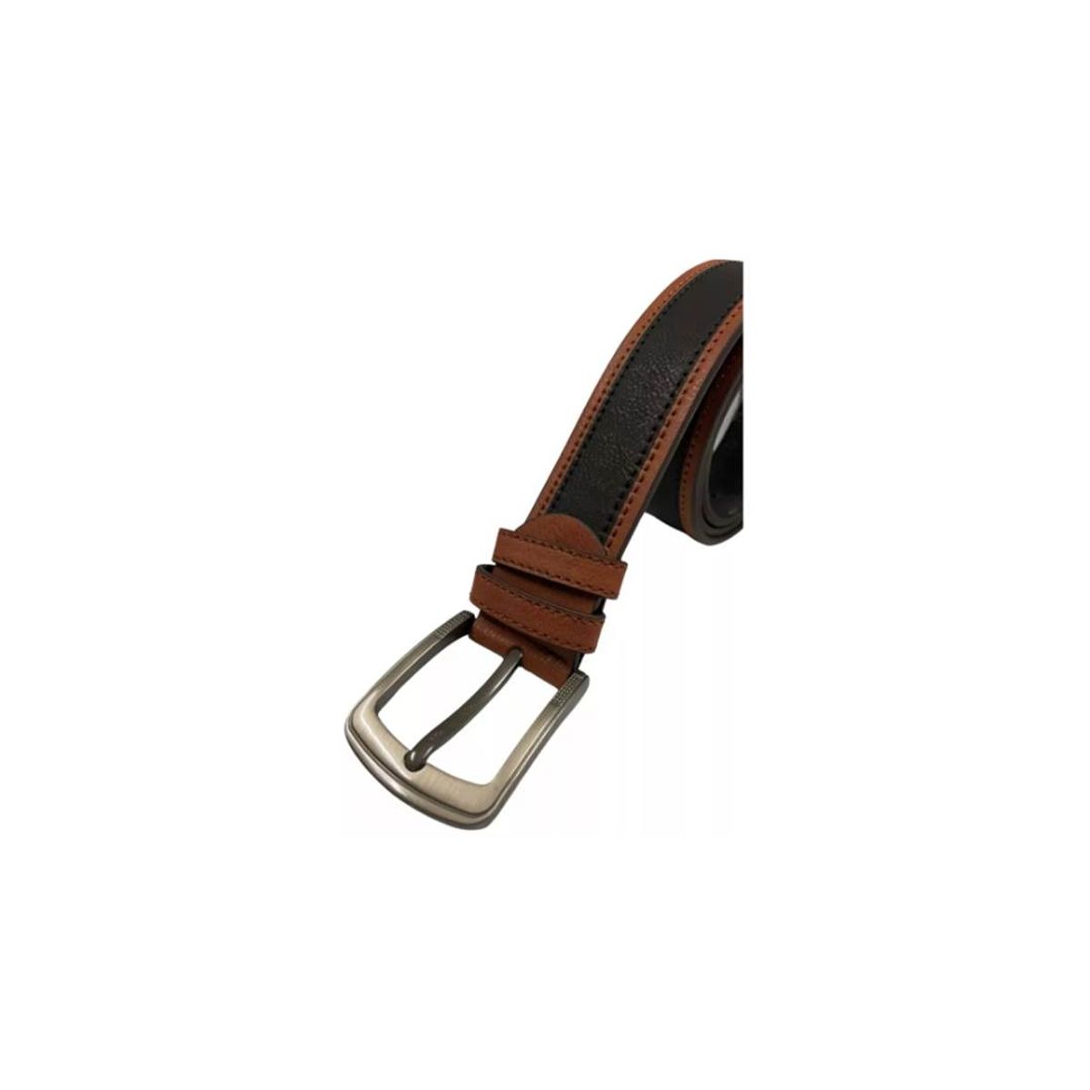 EKOI - Cinturon Cuero Ecologico Basico Moda Correa Clasica Lineas