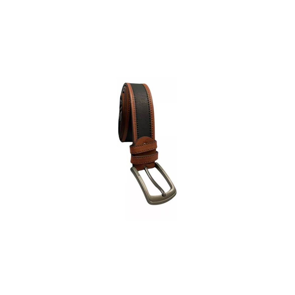 EKOI - Cinturon Cuero Ecologico Basico Moda Correa Clasica Lineas