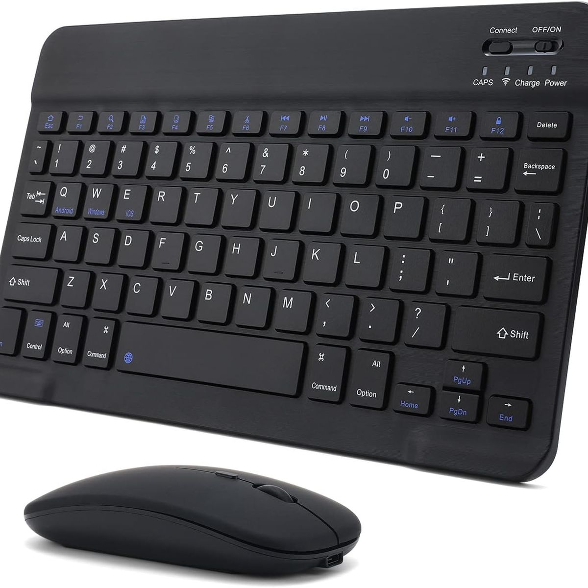 GENERICO - Teclado Bluetooth Mouse Para iPad Tablet Inalambrico Negro