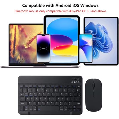 Imagen 2 del producto Teclado Bluetooth Mouse Para iPad Tablet Inalambrico Negro