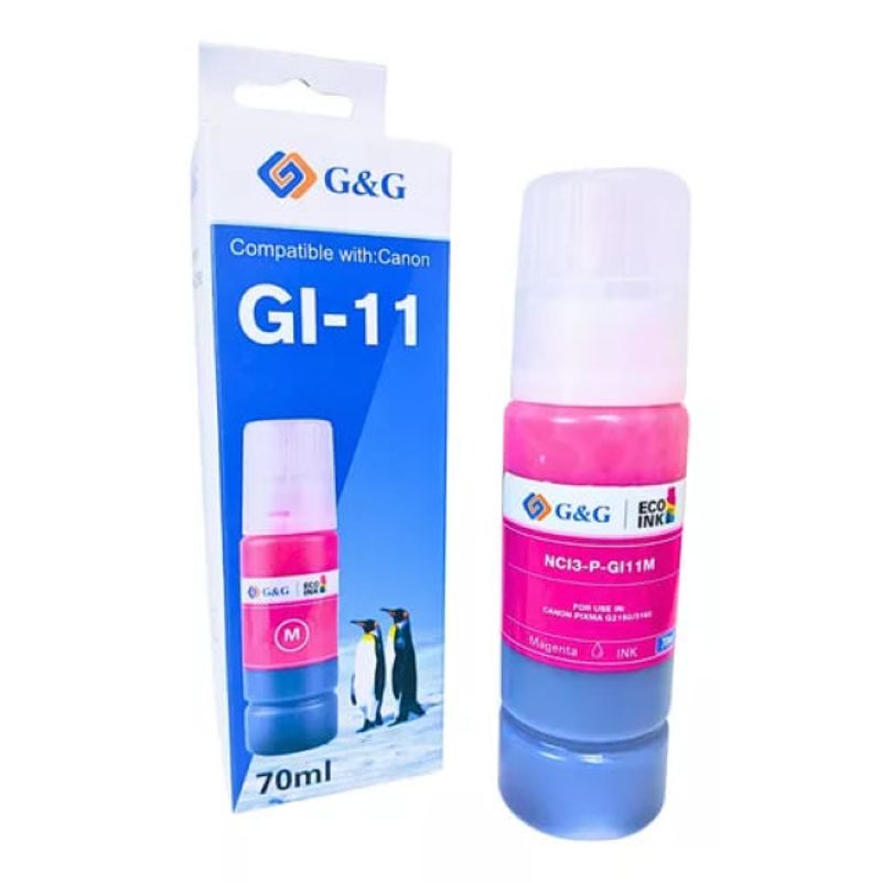GENERICO - Tinta Magenta GI-11 Para Canon G2160 G3160 Calidad Premium