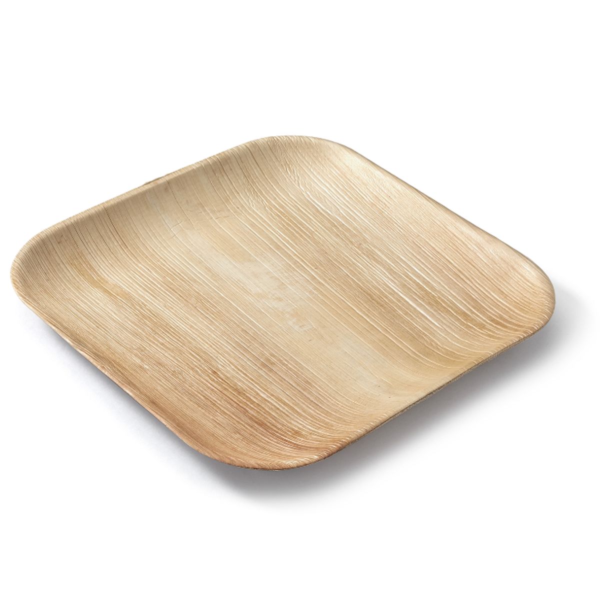ECOSOULIFE - 25 Platos 20x20 Cuadrados Ecológicos Hoja De Palma 100% compostable