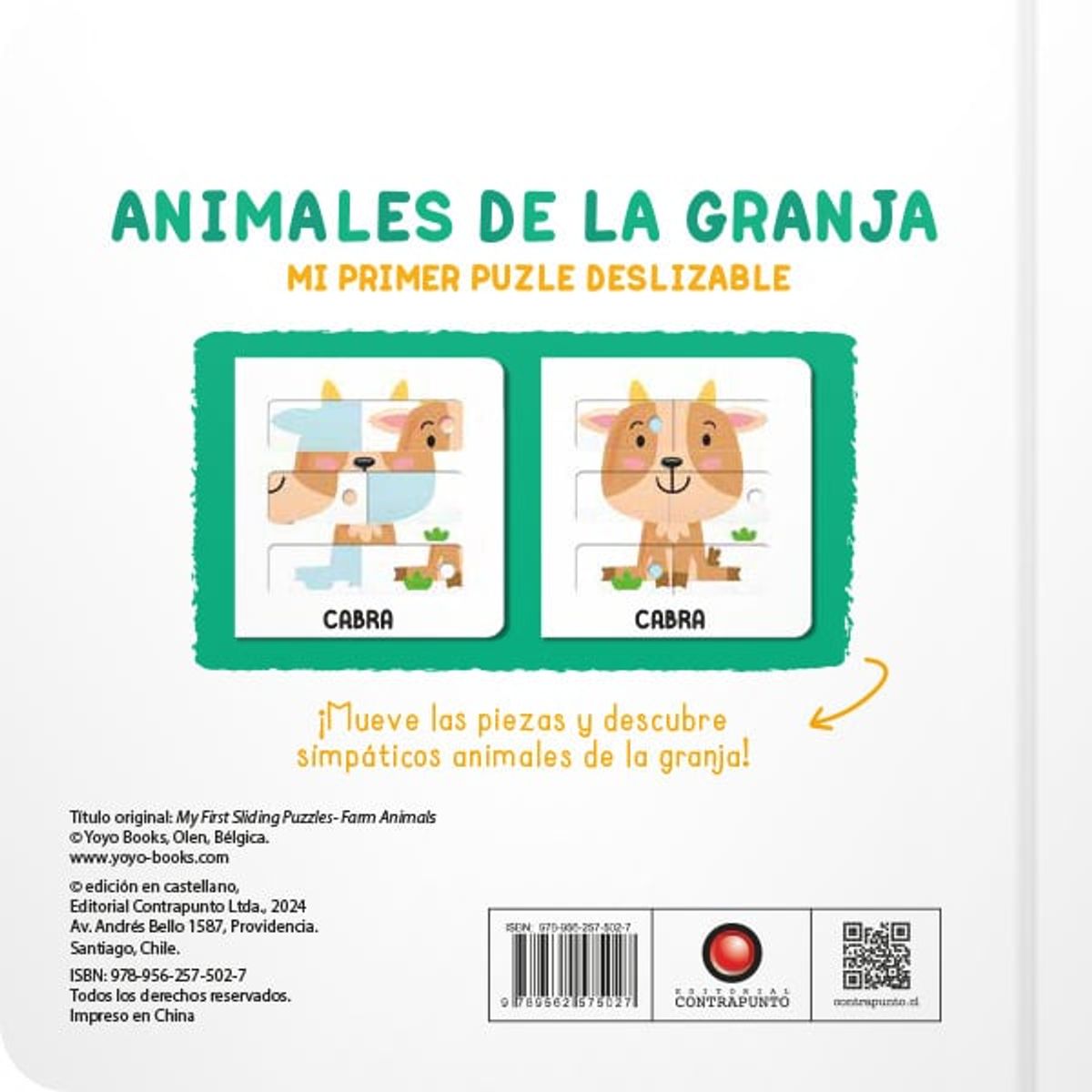 EDITORIAL CONTRAPUNTO - Animales De La Granja. Mi Primer Puzle Deslizable