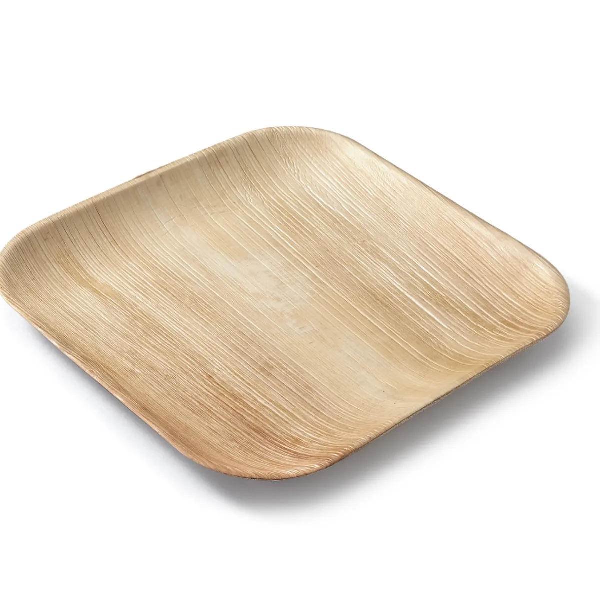 ECOSOULIFE - 25 Platos 25x25 Cuadrados Ecológicos Hoja De Palma 100% compostable