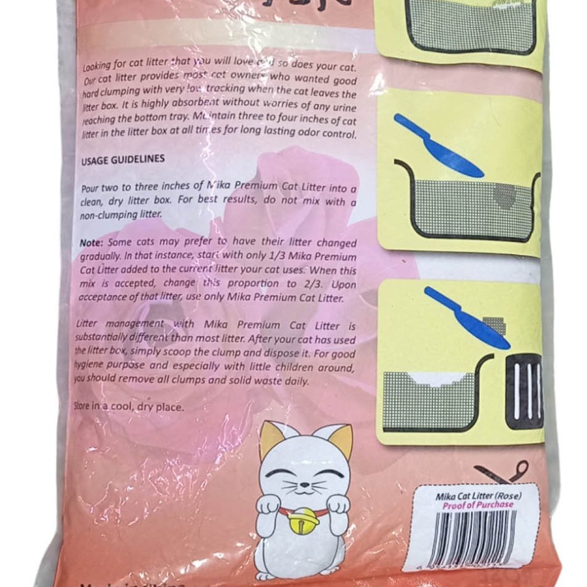 GENERICO - Arena Para Gato Aglutinante Premium Mika Aroma Rosas 5l 4kg