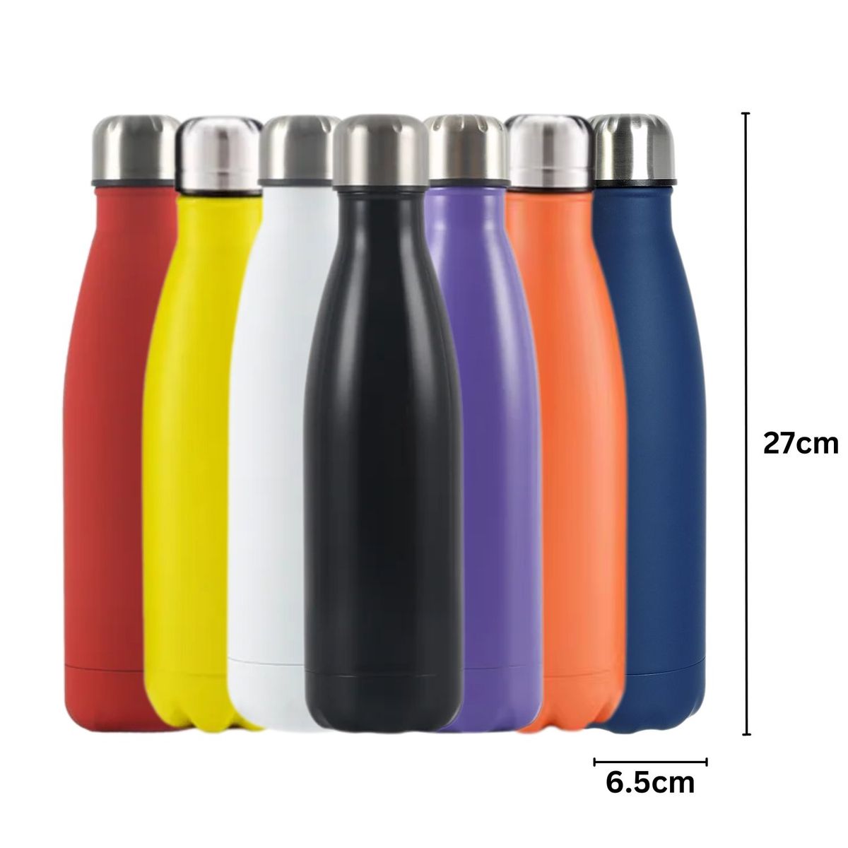 HOMESTAR - Botella Térmica Colores Variados Naranja - 500 ml