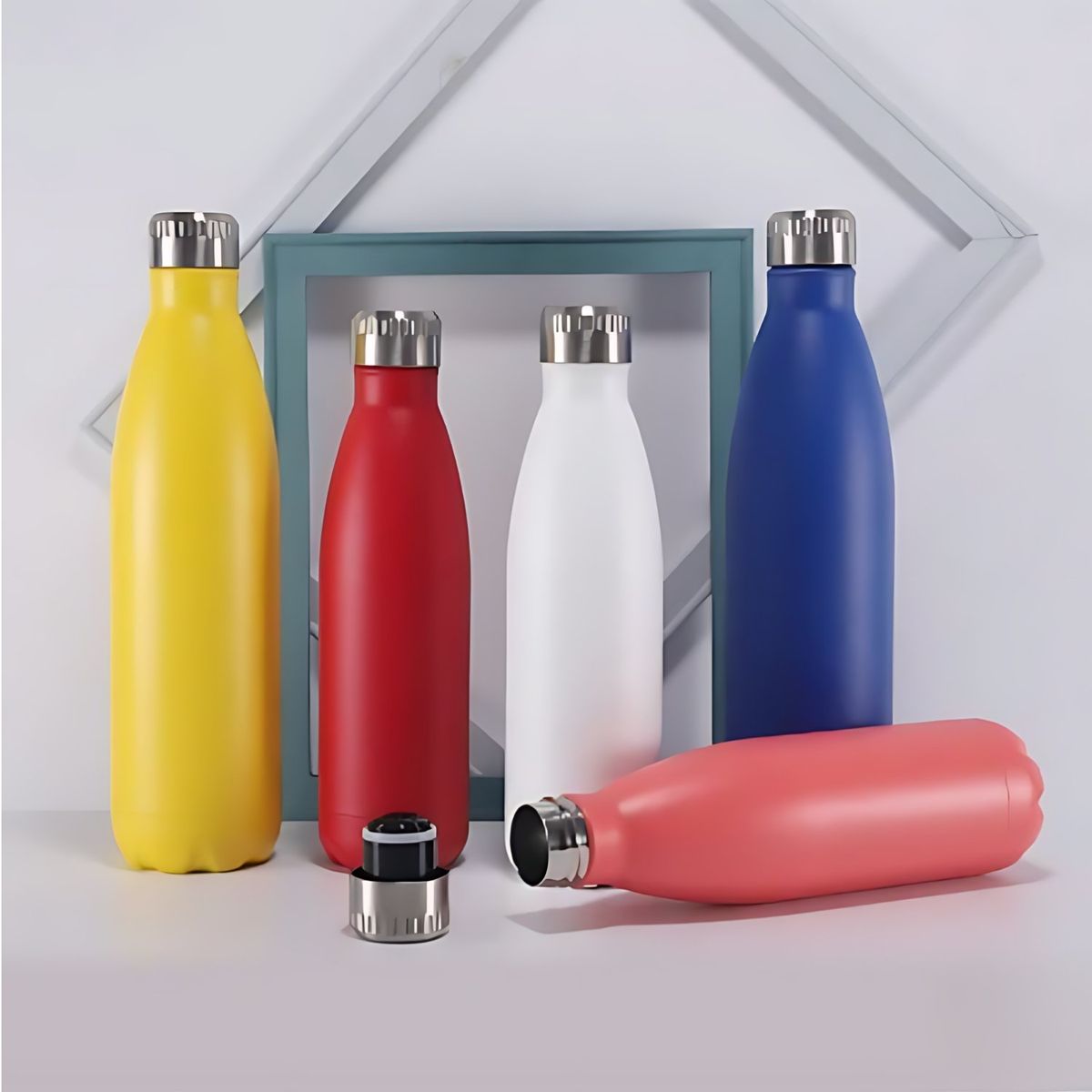 HOMESTAR - Botella Térmica Colores Variados Azul Marino - 500 ml