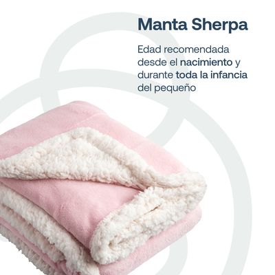 Imagen 2 del producto Manta Sherpa Bebe Hipoalergénica 91*127 cm Rosa