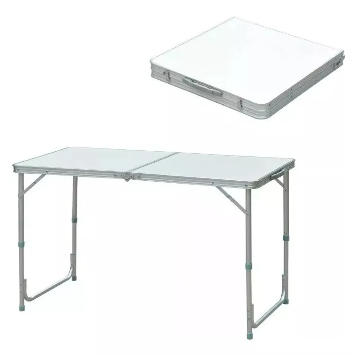 GENERICO - Mesa Plegable Blanca Oferta Portatil Camping 120x60cm