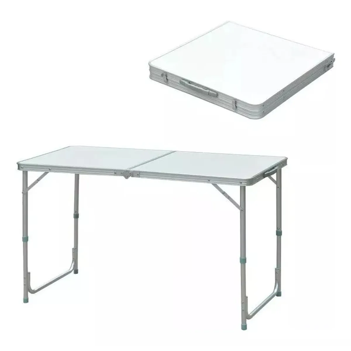 GENERICO - Mesa Plegable Blanca Oferta Portatil Camping 120x60cm