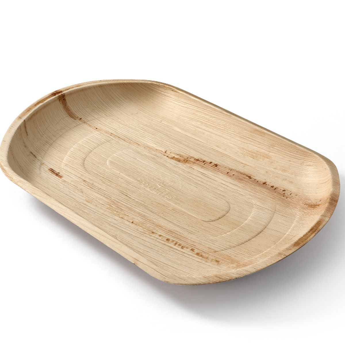 ECOSOULIFE - Set 3 Bandejas Hoja De Palma 100% Naturales y Biodegradables 36x25cms
