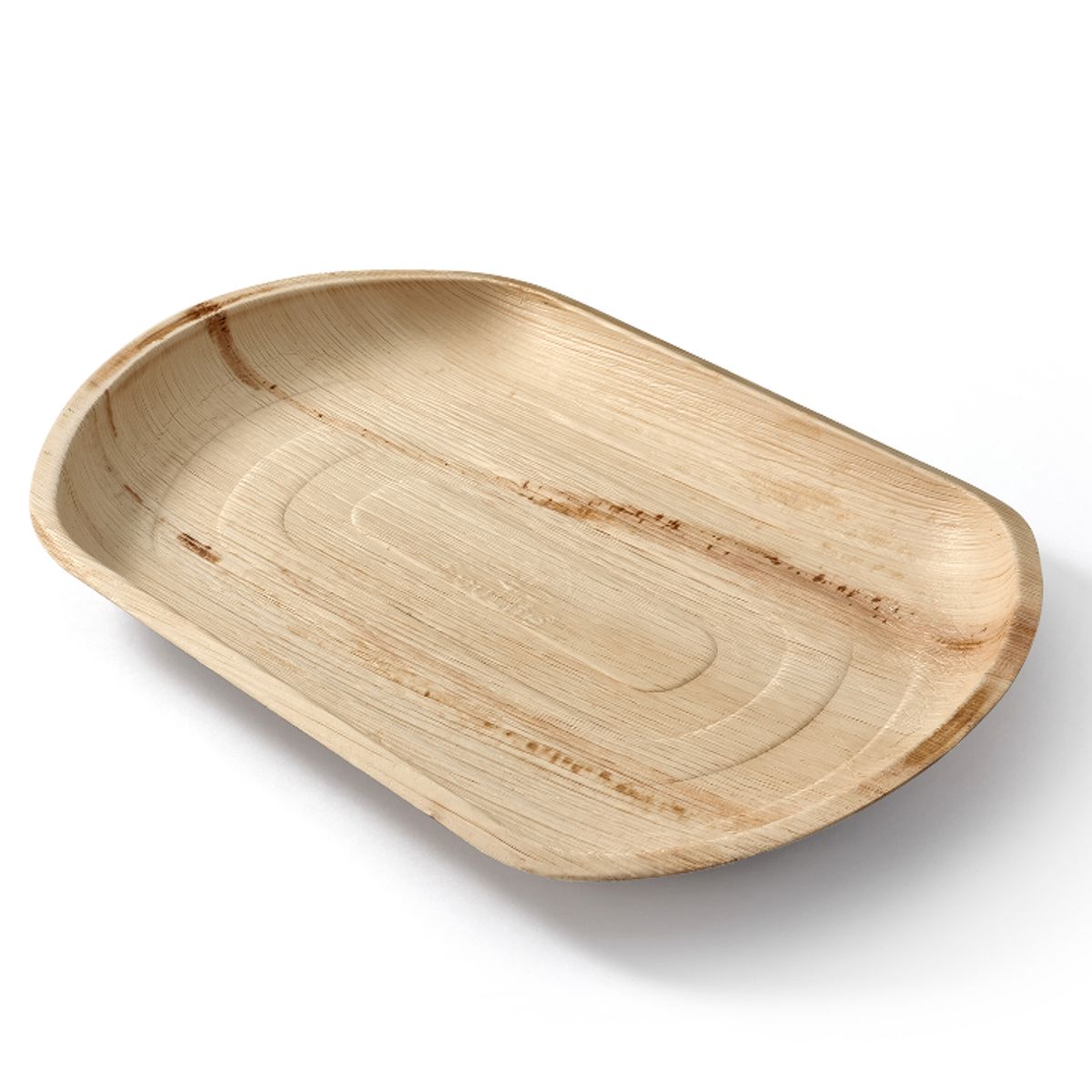 ECOSOULIFE - Set 3 Bandejas Hoja De Palma 100% Naturales y Biodegradables 36x25cms