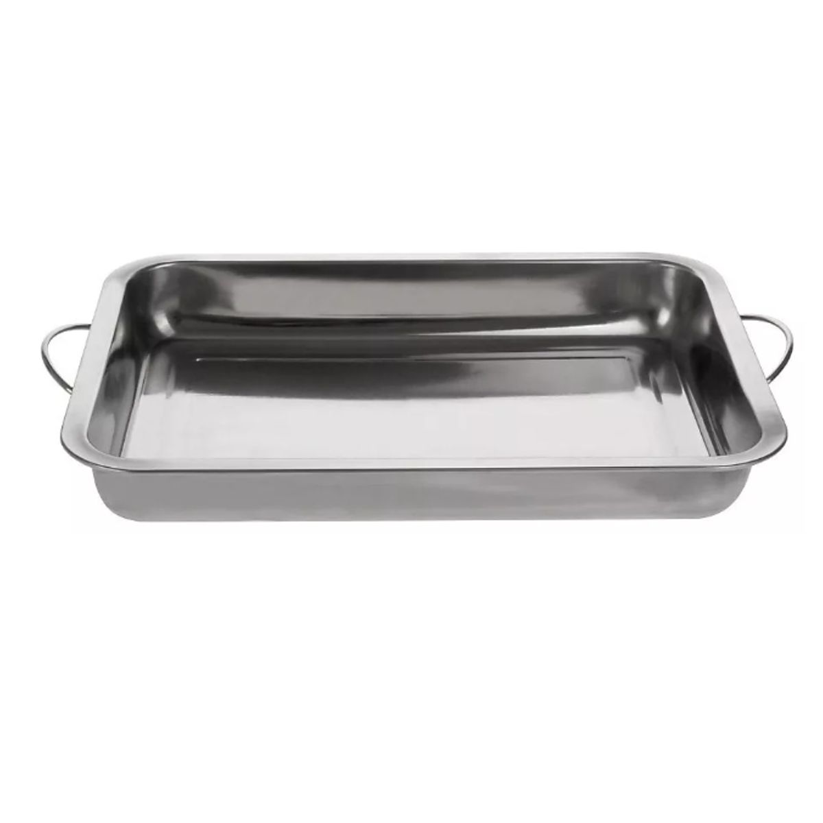 GENERICO - Bandeja Fuente Acero Inoxidable Con Asas Manillas 45x30 Cm