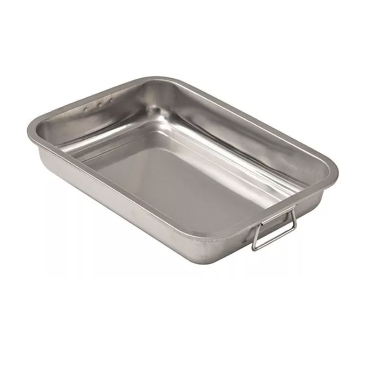 GENERICO - Bandeja Fuente Acero Inoxidable Con Asas Manillas 45x30 Cm