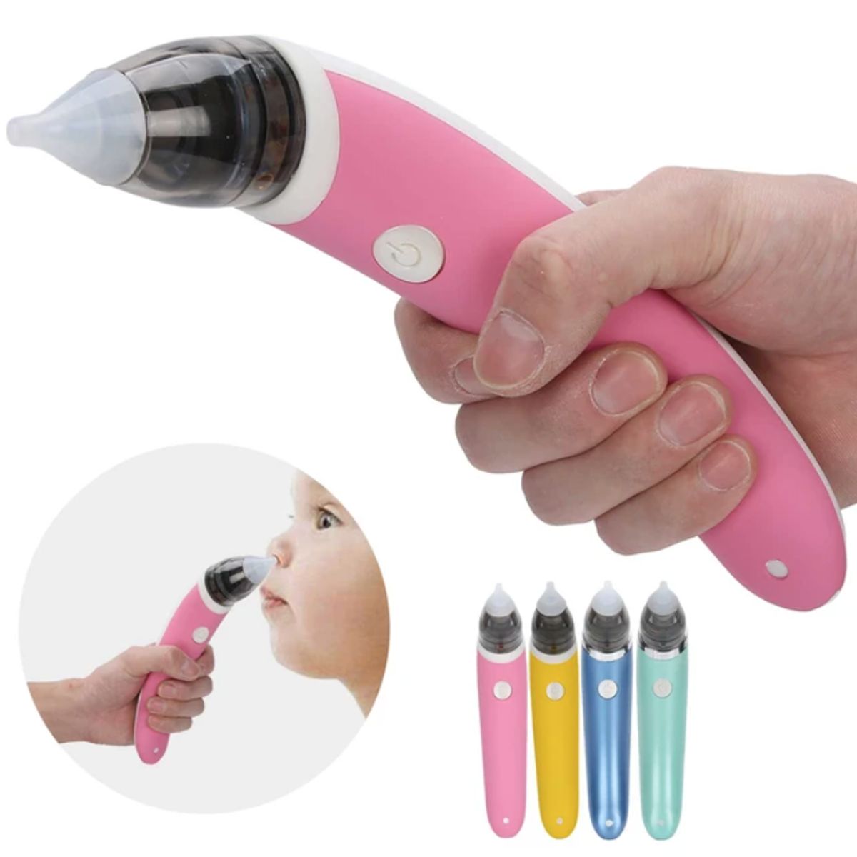 GENERICO - Aspirador Nasal Eléctrico Bebé-niños Saca Moco Portátil