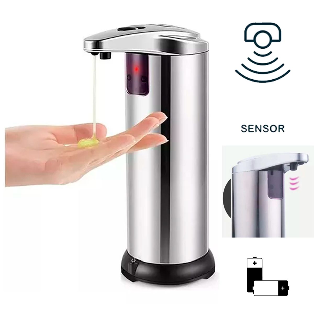 IRM - Dispensador de jabón Automático Metálico con Sensor