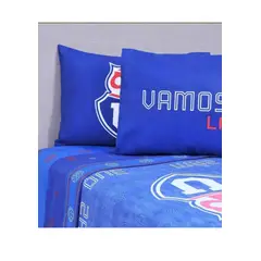 MASHINI - Juego De Sábanas U De Chile 2 Plazas + 2 Fundas Almohadas Color Azul