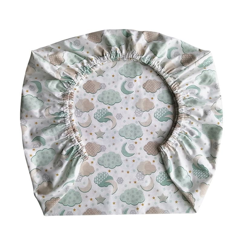 GENERICO - Sábana Bajera para Colecho y Funda de Almohada Invierno Verde