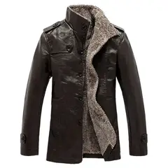 TIOZONEY - Chaquetas de PU de peluche - Negro