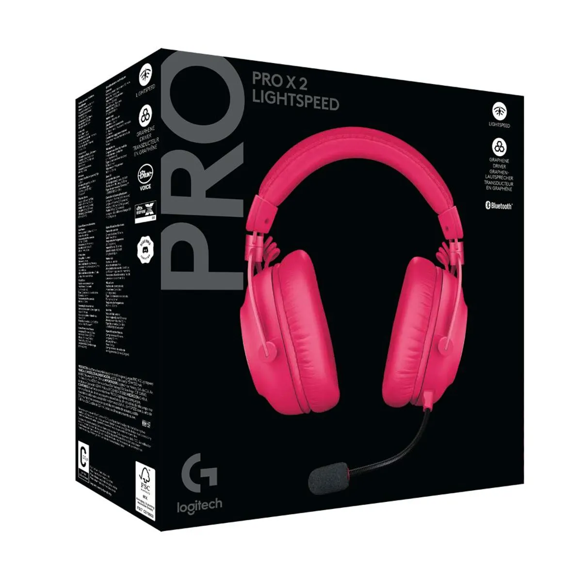 LOGITECH - AUDIFONOS PRO X LIGHTSPEED 2 MAGENTA