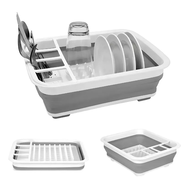 GENERICO - Secador De Platos Plegable Multiusos Cesta Drenaje De Cocina