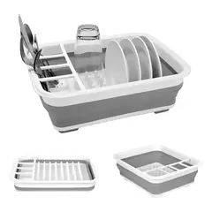 GENERICO - Secador De Platos Plegable Multiusos Cesta Drenaje De Cocina