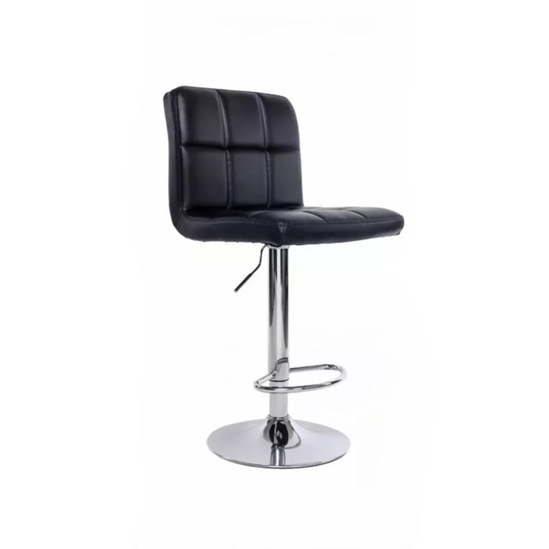 BJ HOGAR - Silla Piso Bar Altura Regulable Taburete Con Respaldo BJ S003